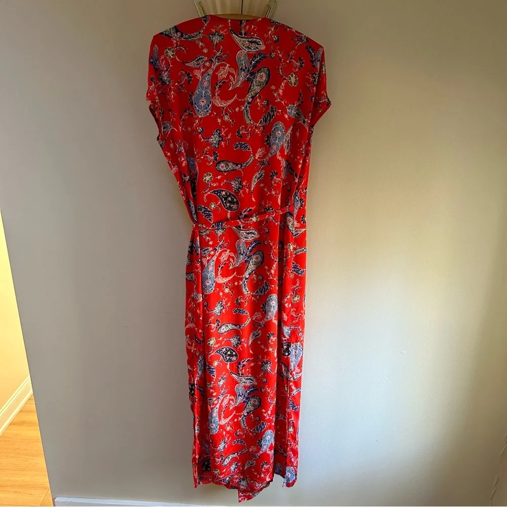 GREYLIN~ Sidney Paisley Wrap Maxi Dress in Medium